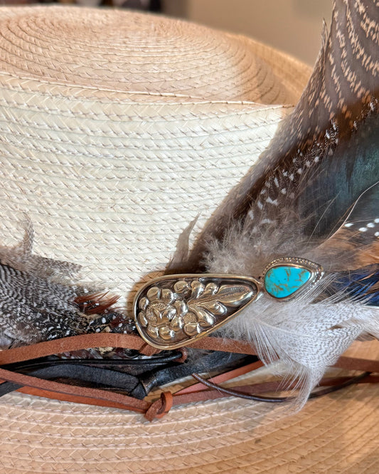Silver & Turquoise Arrow Hatpin