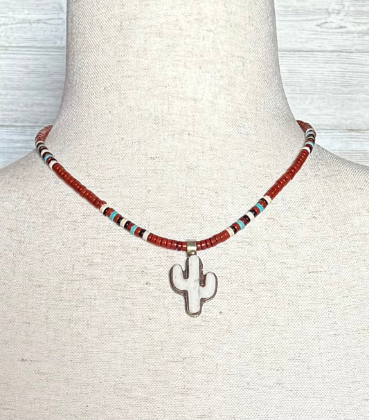 Native American Cactus Necklace 2 Colors