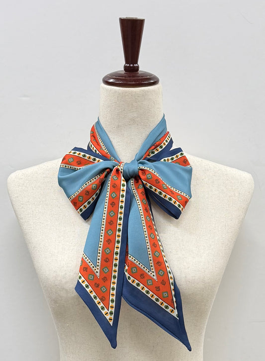 Blue Western Print scarf
