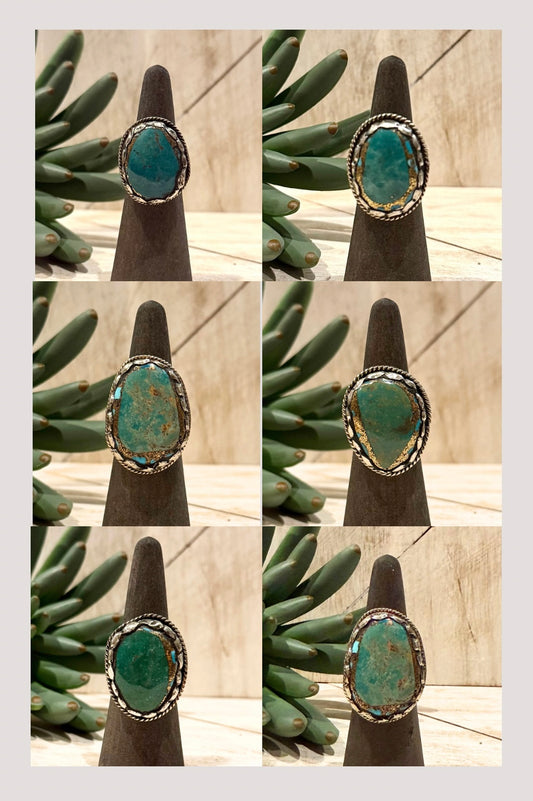 Gold Infused Turquoise Ring