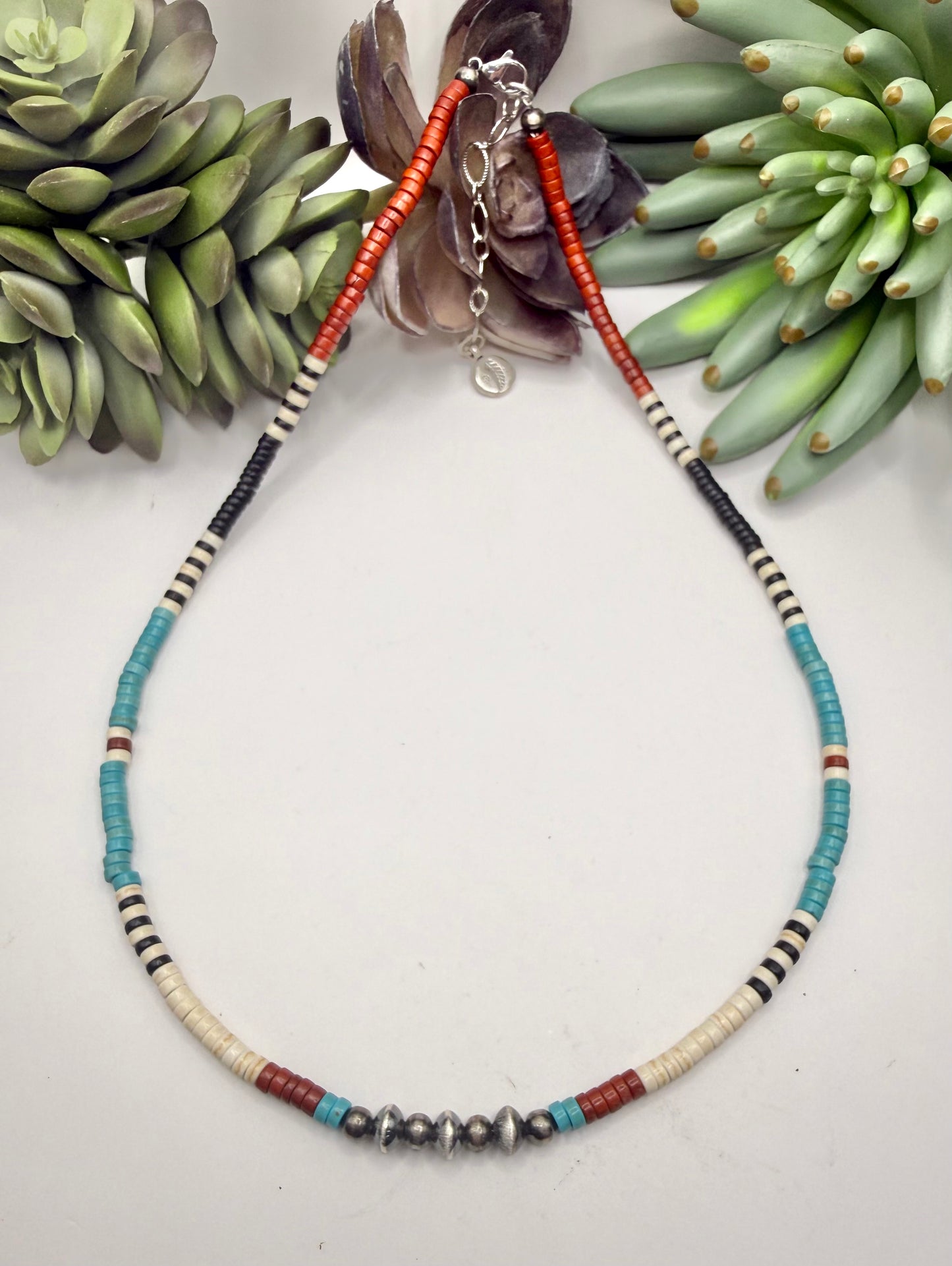 Native American Silver Pearl Necklace
