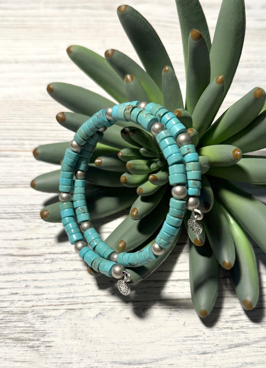Turquoise Spiral Bracelet