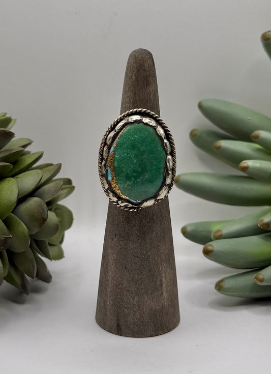 Pyrite Infused Turquoise Ring