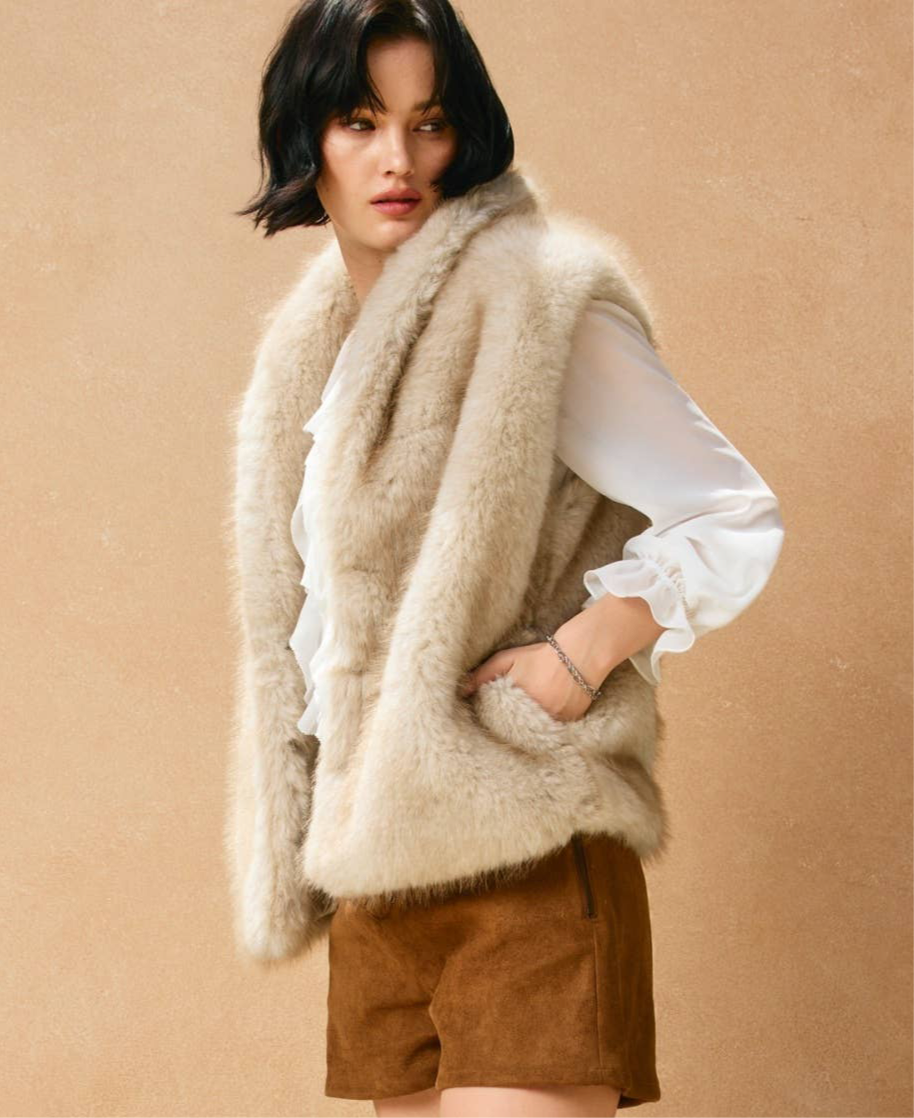 Snow Angel Furry Vest