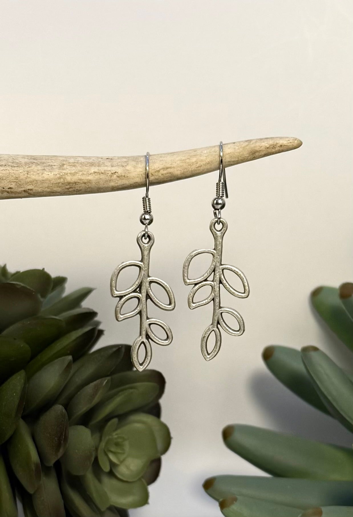 Small Leaf Dangle Earrings