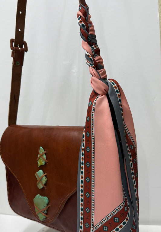 Pink Western Print Scarf