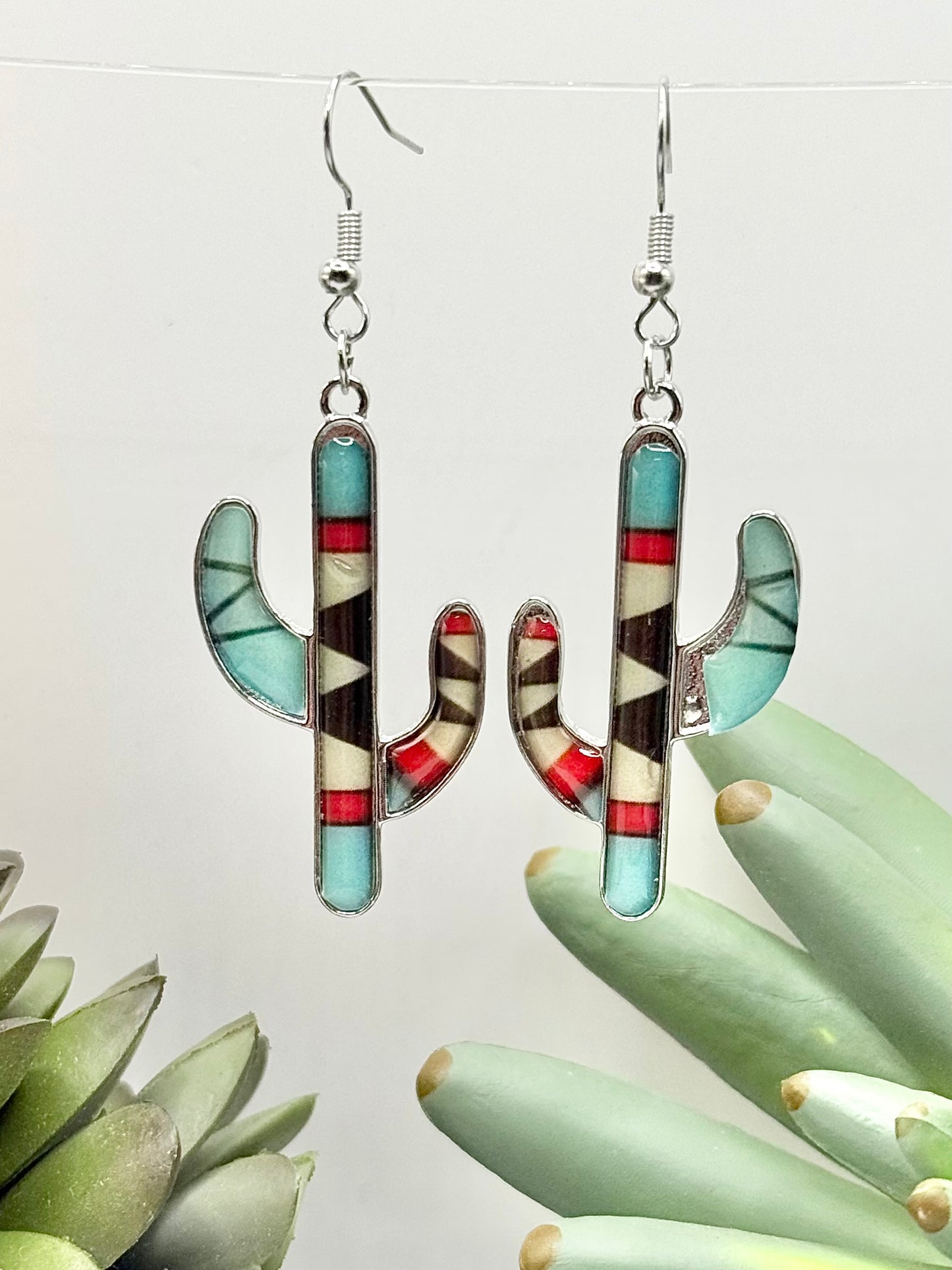 Colorful Cactus Earrings