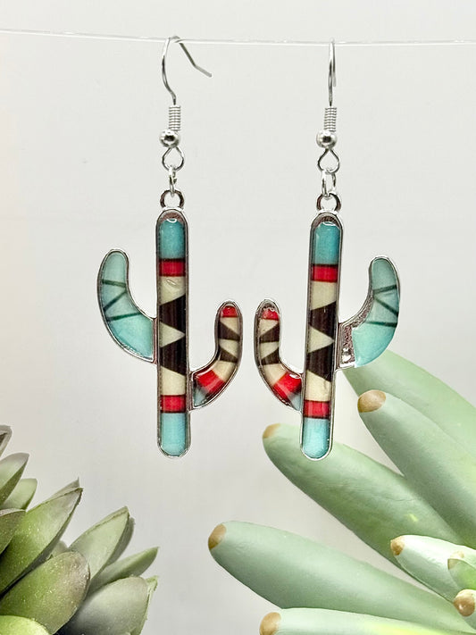 Colorful Cactus Earrings