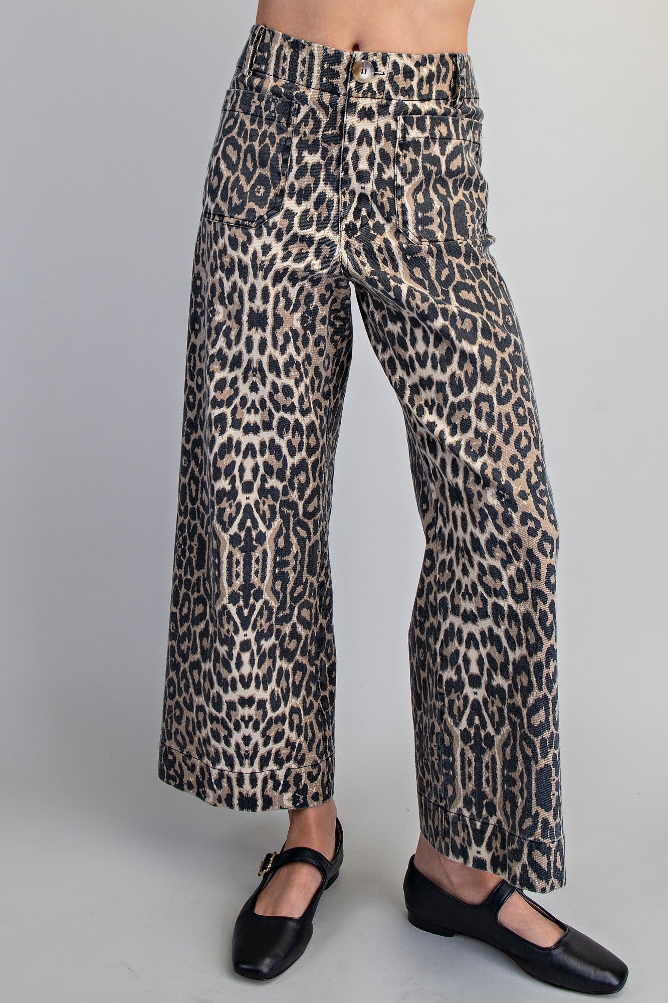 Leopard Straight Leg Pants