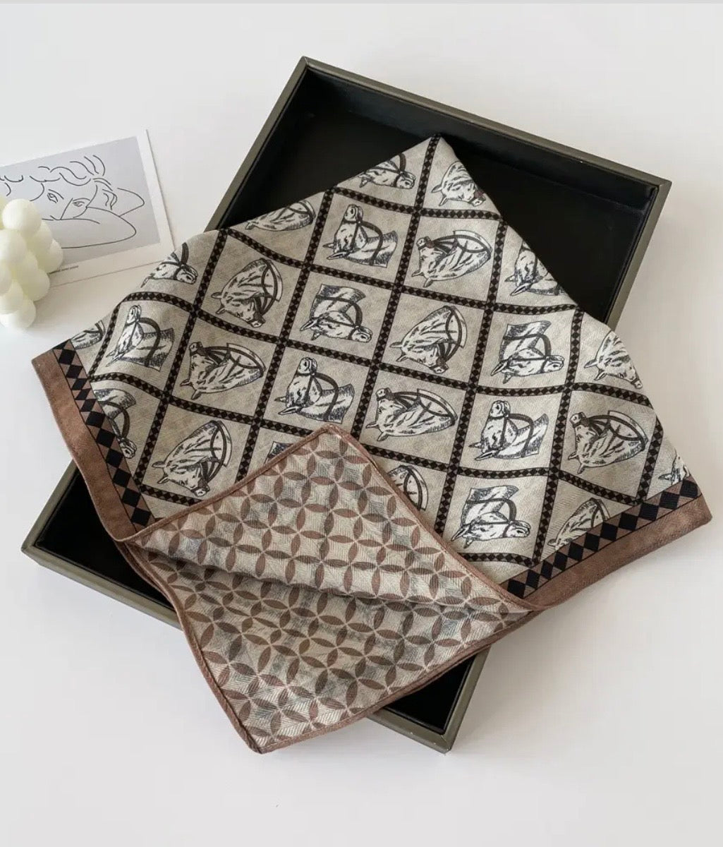 Double Sided Bandana Square Scarf