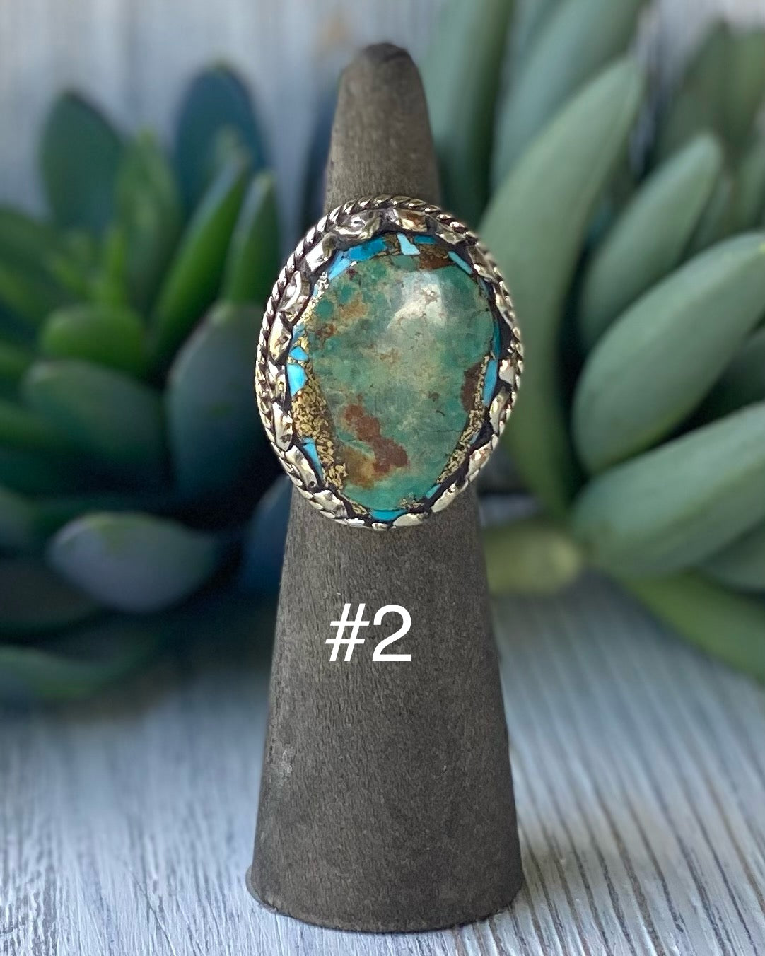 Pyrite Infused Turquoise Ring