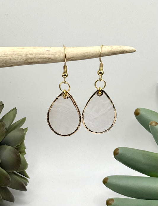 Capiz Shell Teardrop Earrings