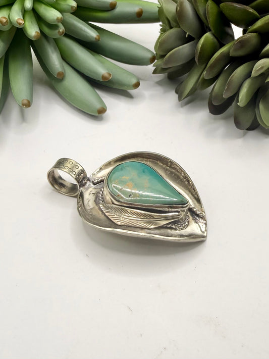 Western Hat Turquoise Pendant