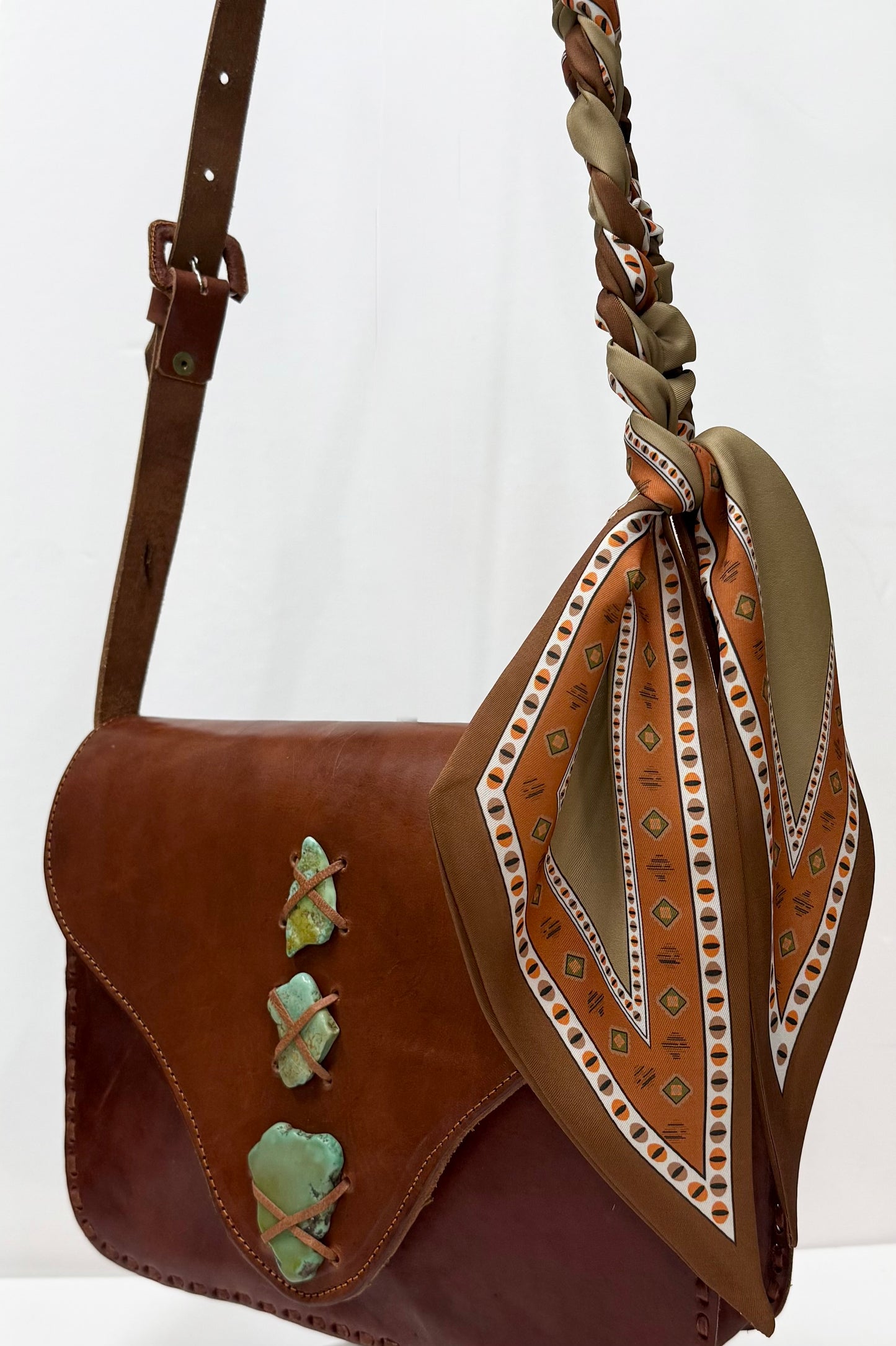 Olive Western Print Scarf