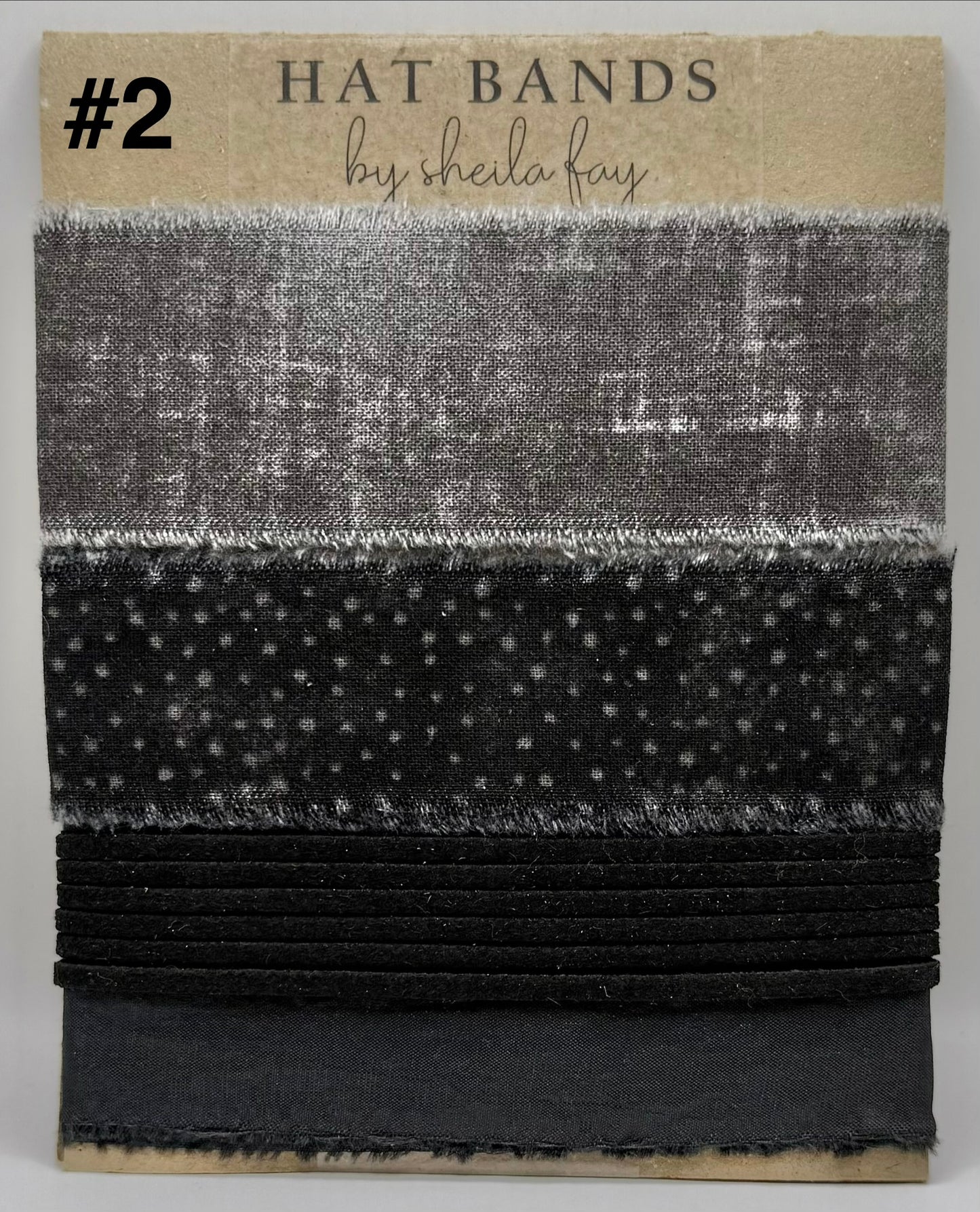 Shades of Black Cloth Hatband Kit - 4 Designs