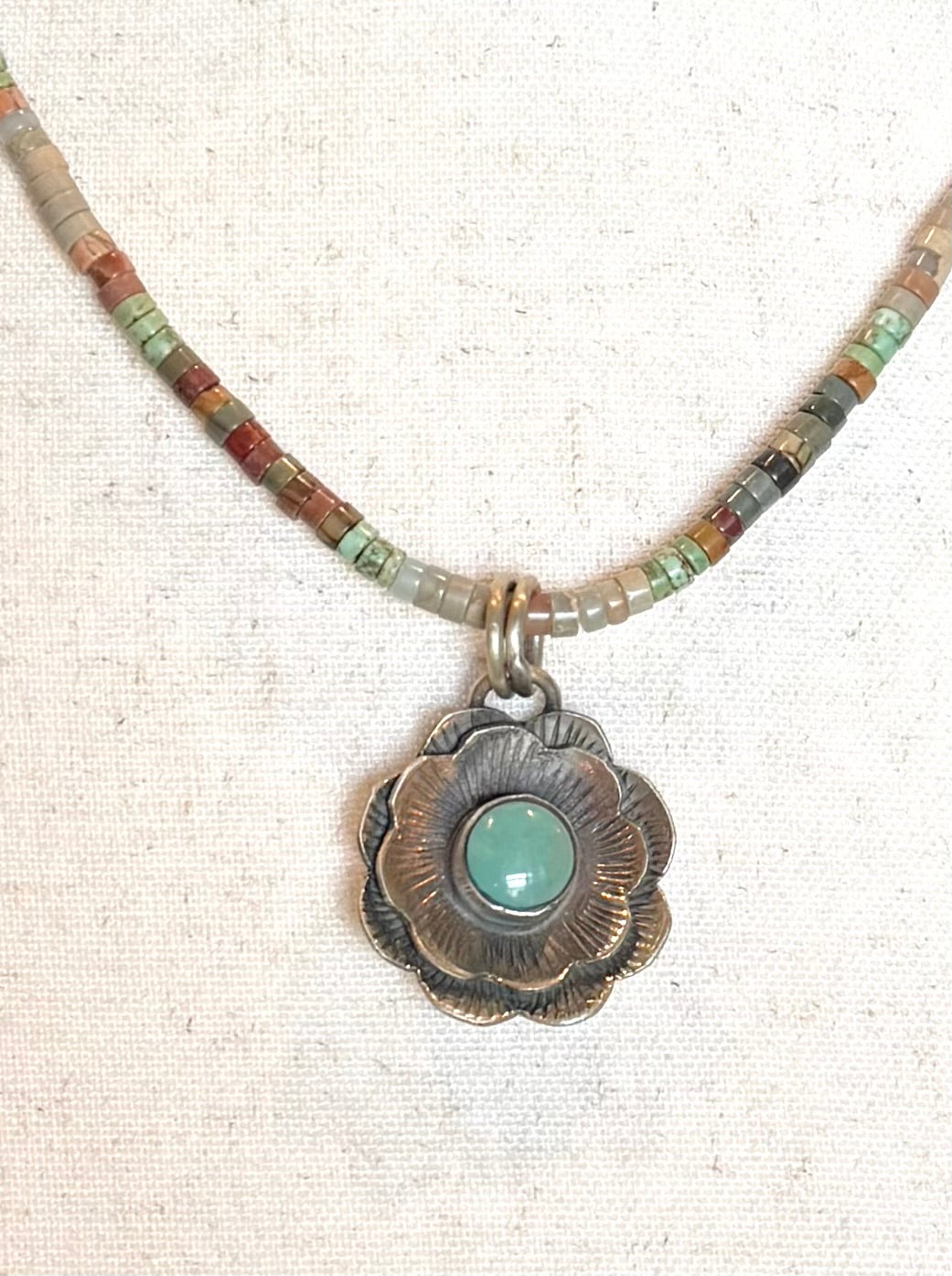 Turquoise Flower Necklace