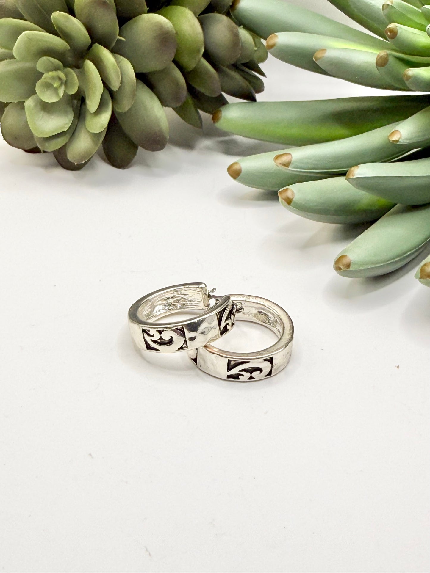 Wave Design Hoop Earrings