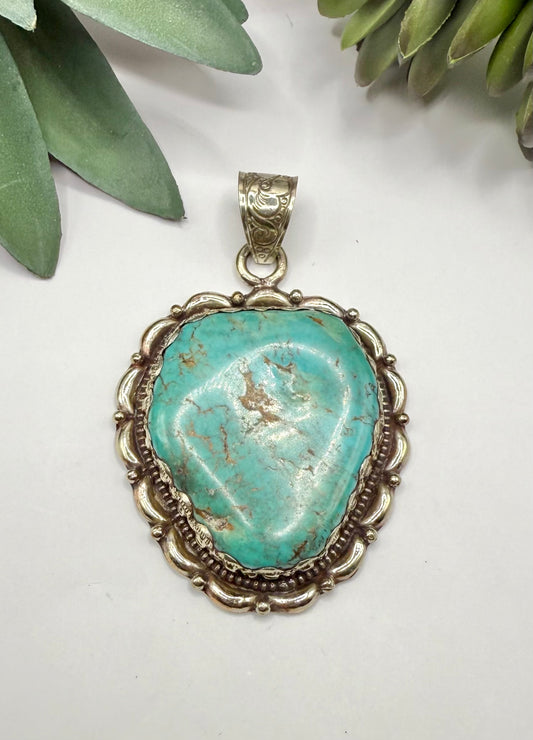 Large Oval Turquoise Pendant