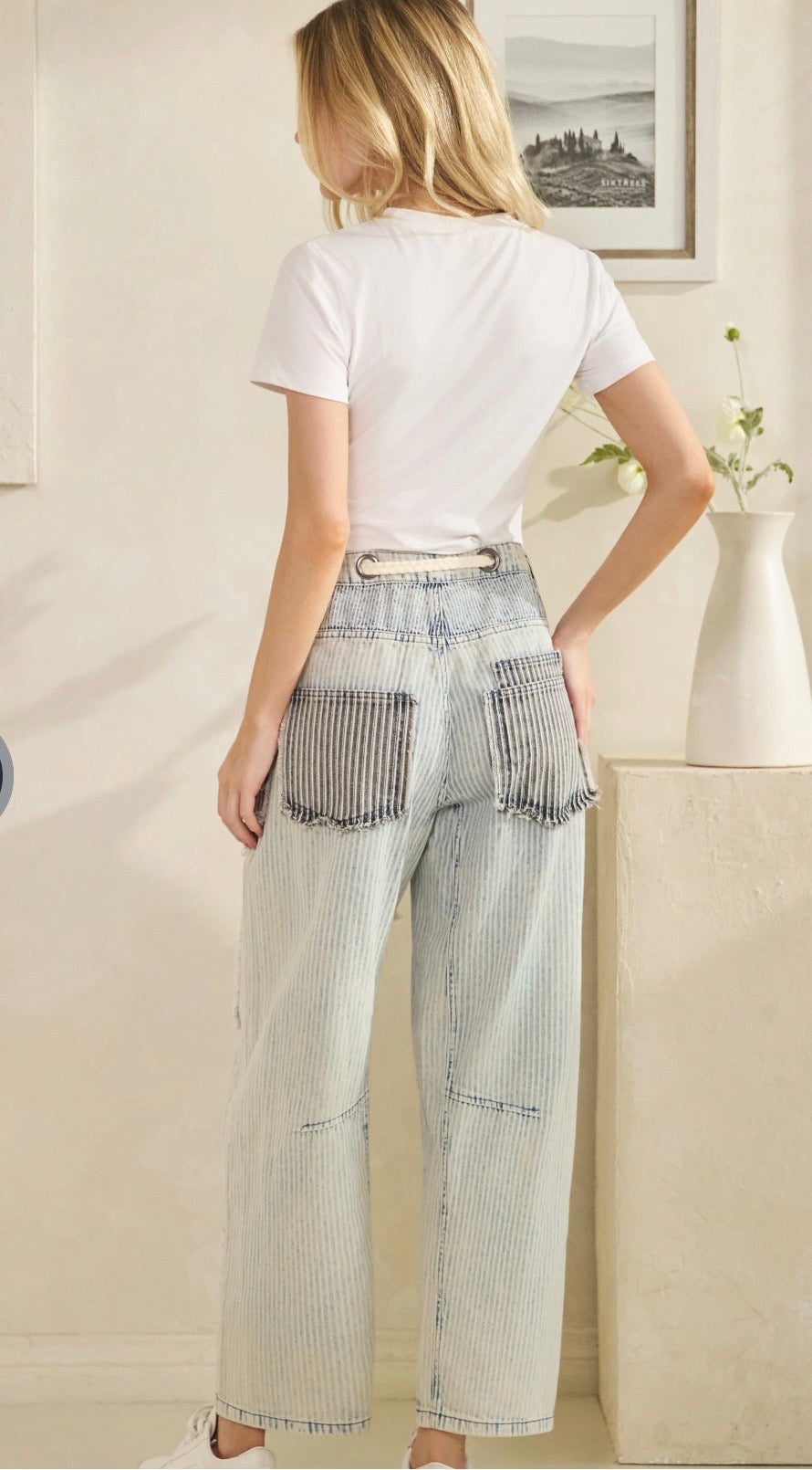 Multi Strip Denim Pant