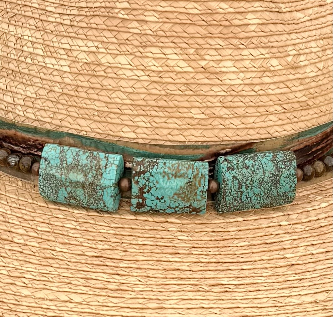 Turquoise Beaded Hatband