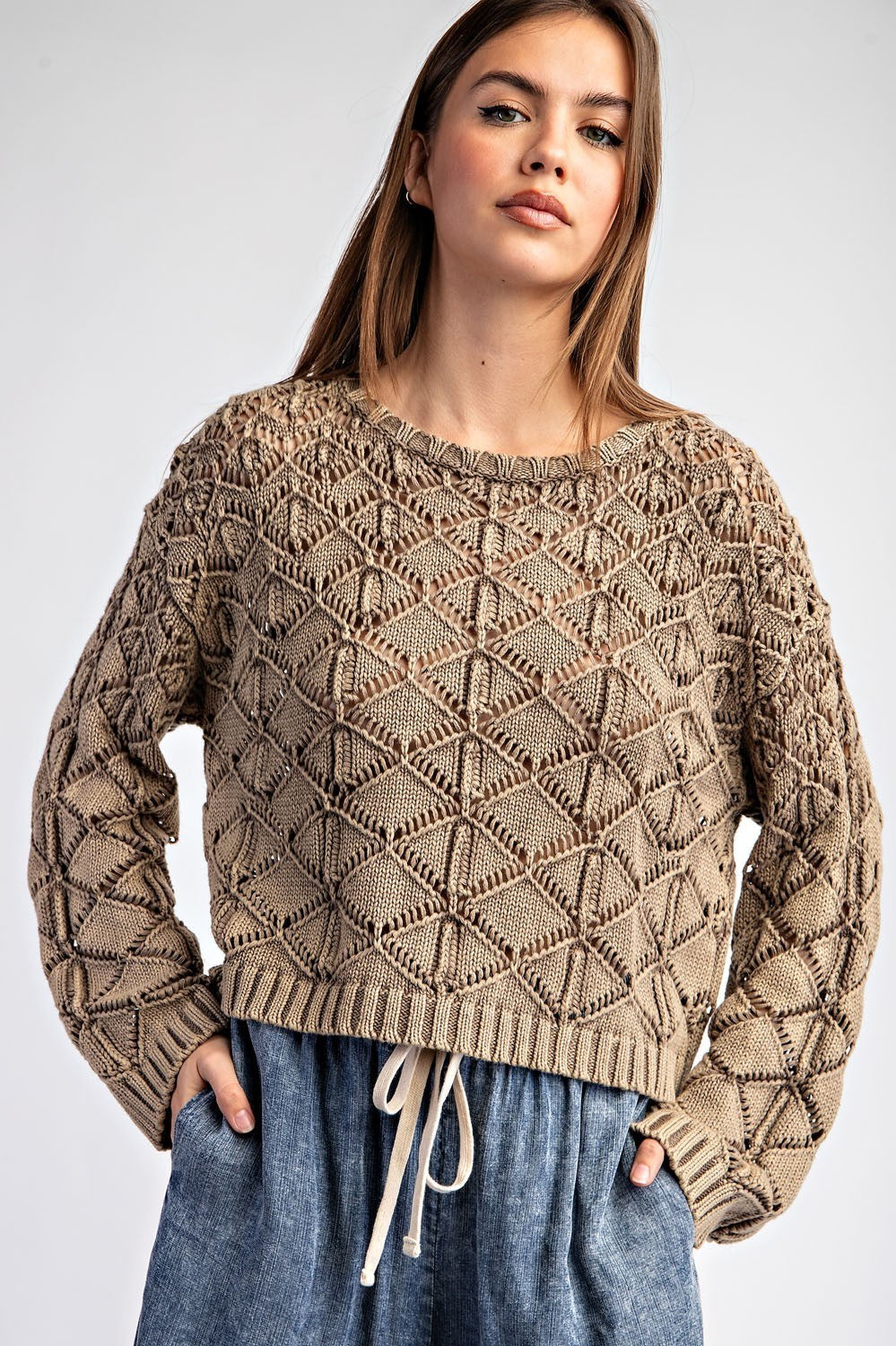 Crochet Cotton Sweater