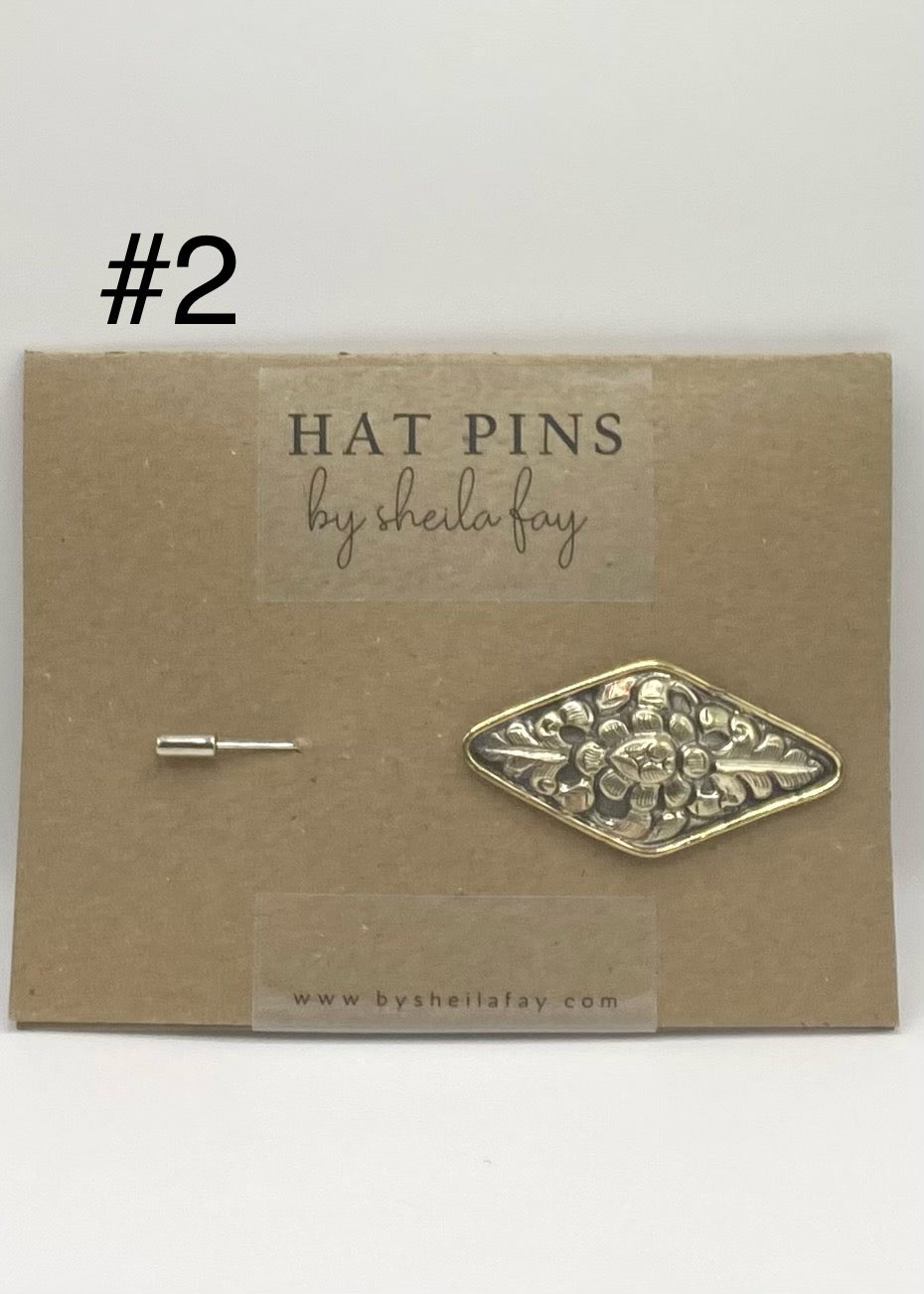 Western Silver Hat Pin