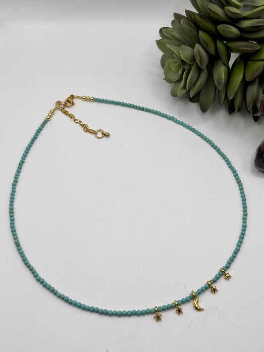 Tiny Star & Moon Necklace