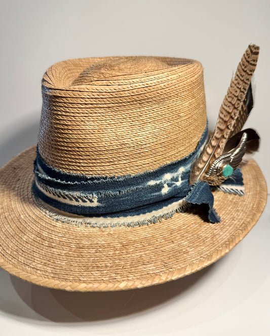 Vintage Indigo Cloth hatband - 3 Designs