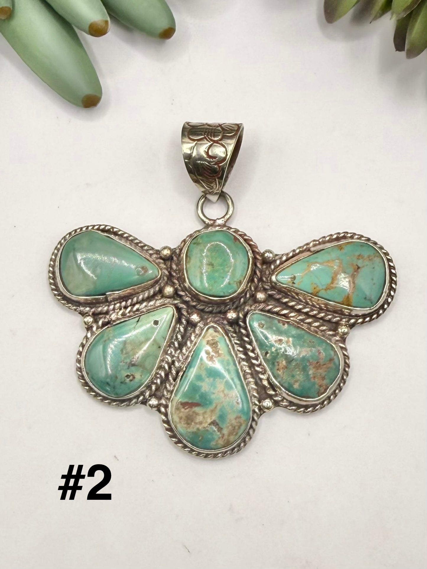 Turquoise Fan Pendant