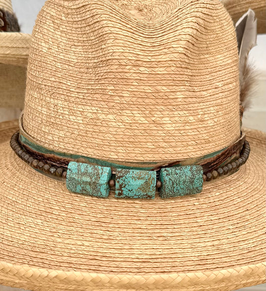 Turquoise Beaded Hatband