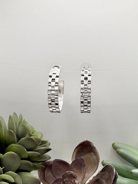 Weave Design Hoop Earrings