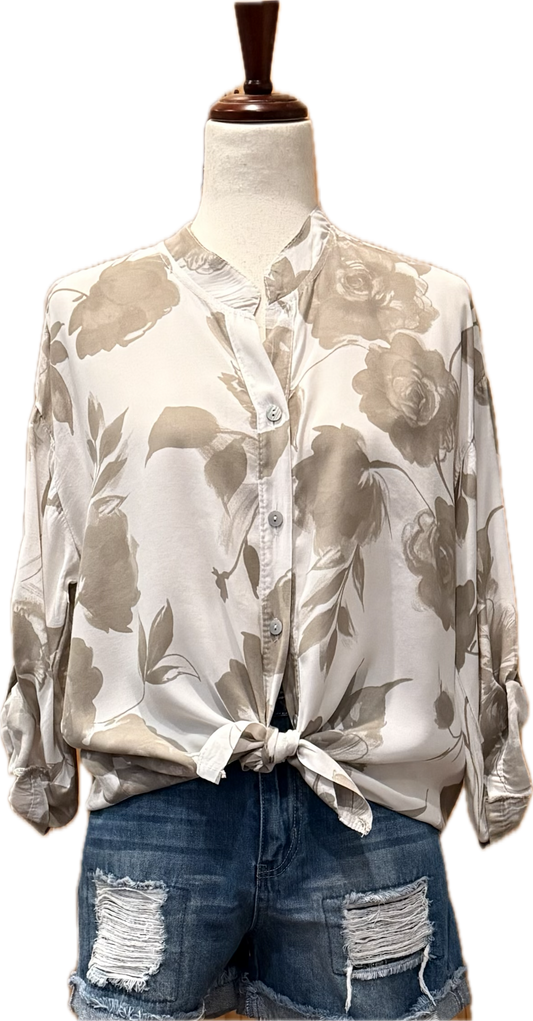 Floral Button Down Blouse
