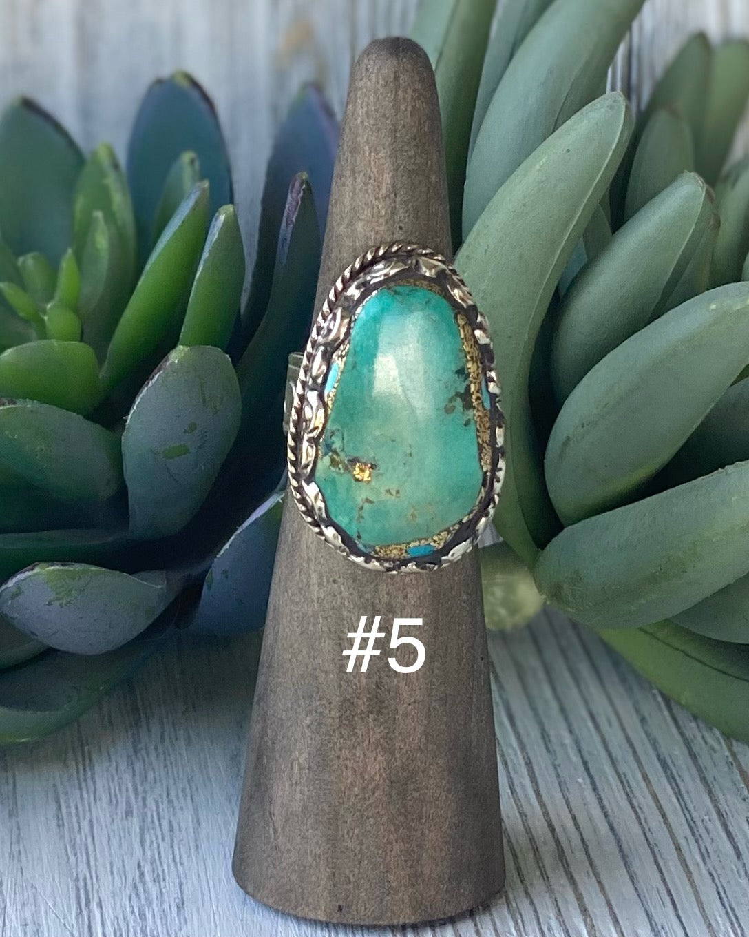 Pyrite Infused Turquoise Ring