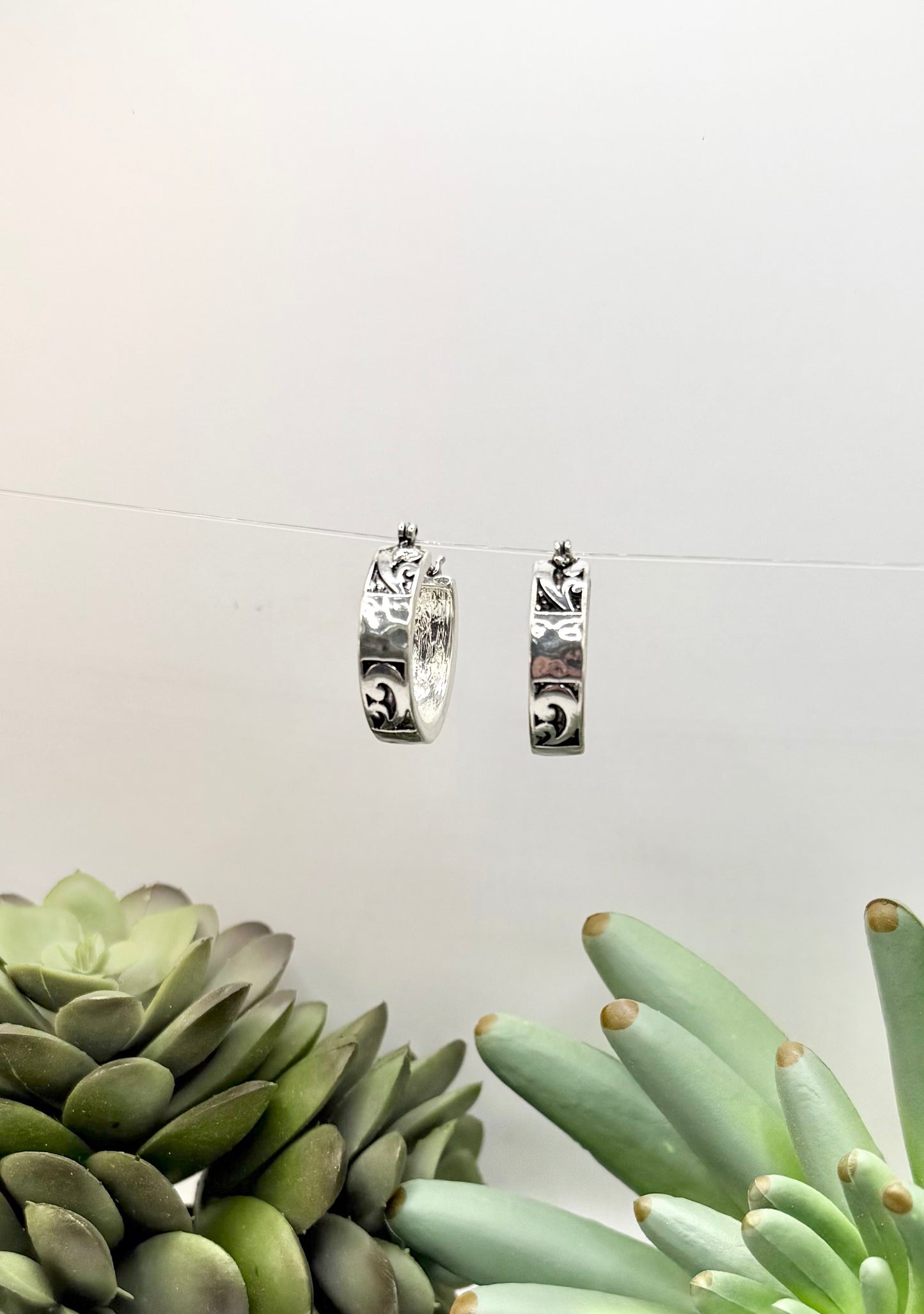 Wave Design Hoop Earrings