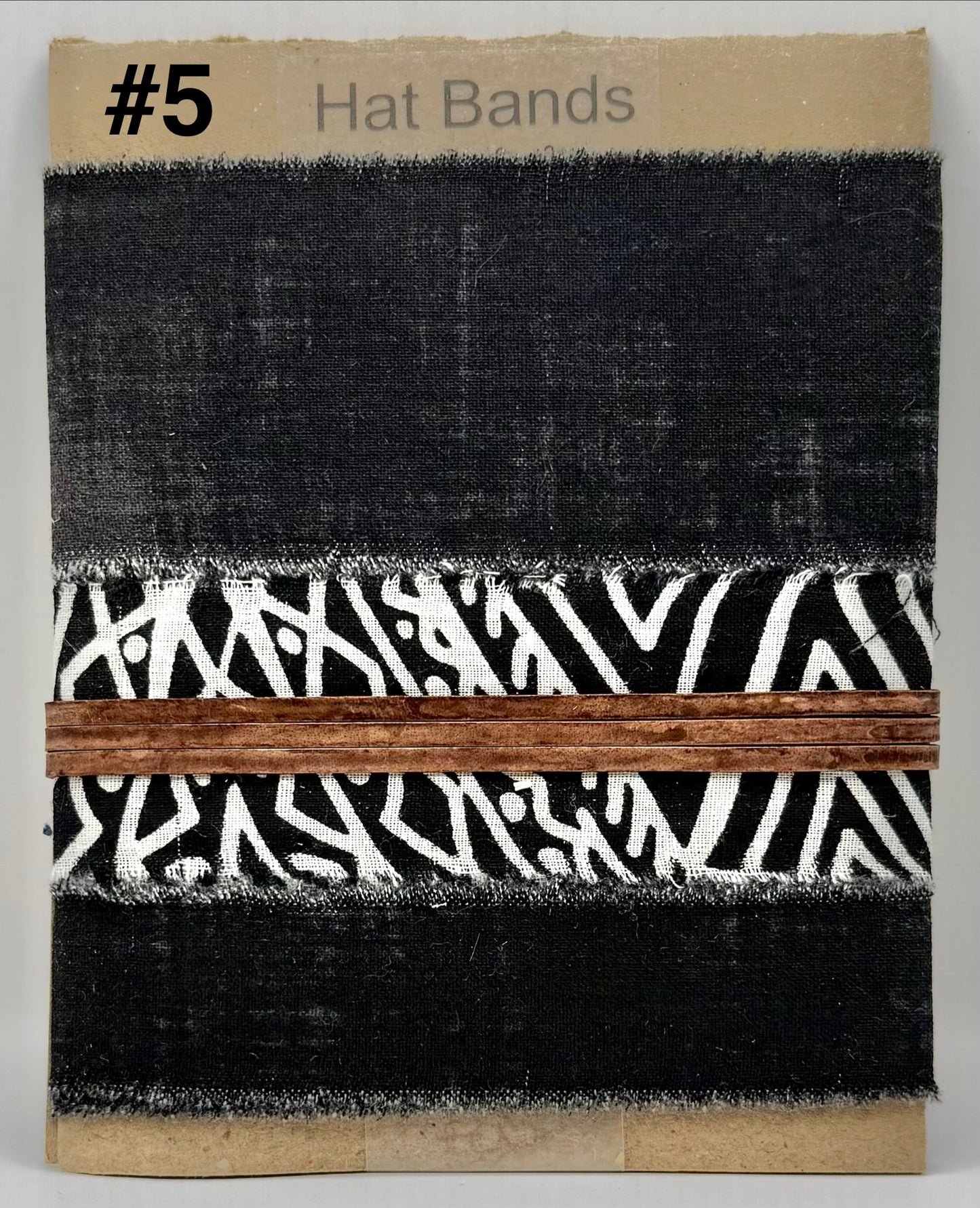 Shades of Black Cloth Hatband Kit - 4 Designs