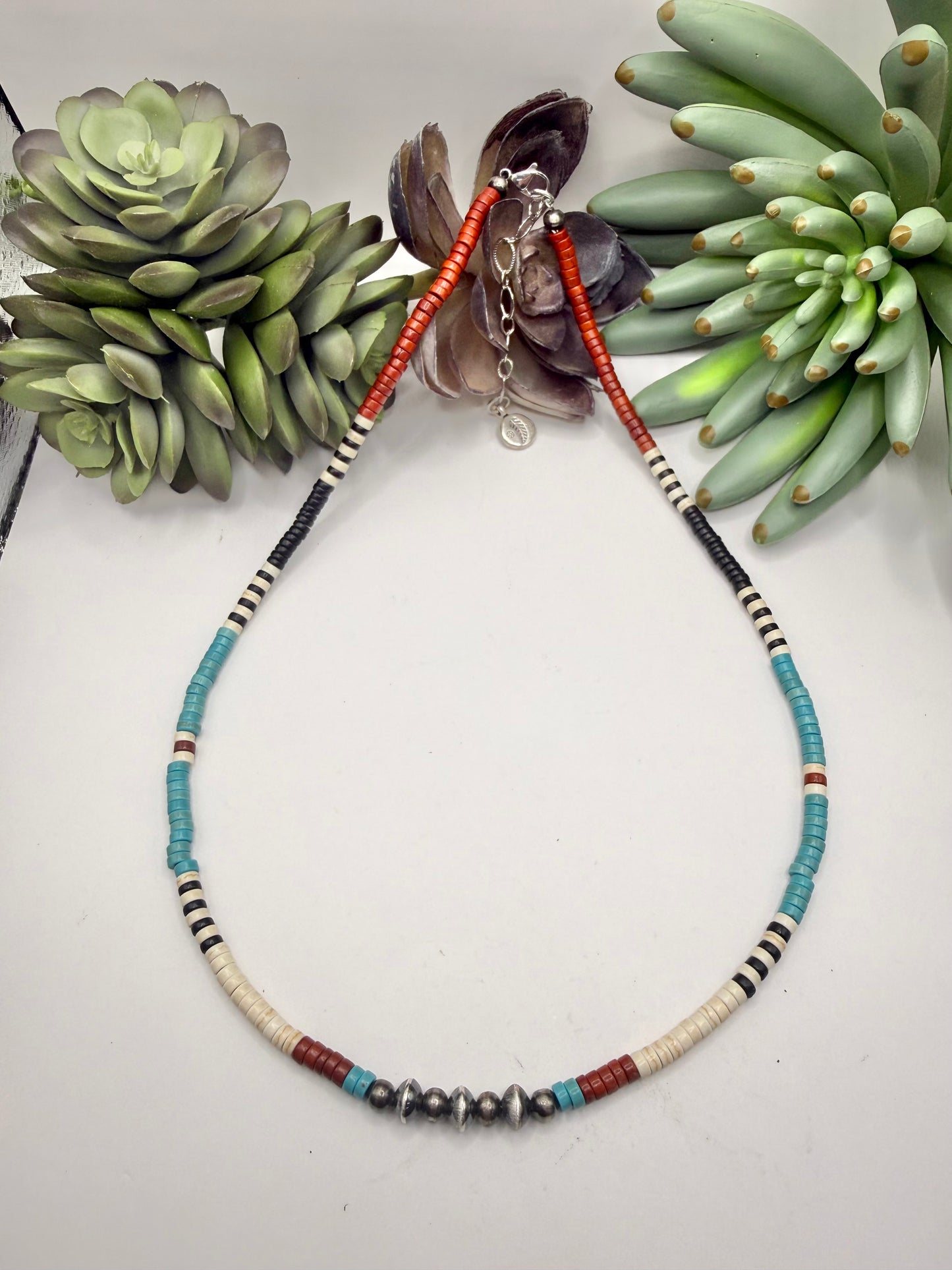 Native American Silver Pearl Necklace