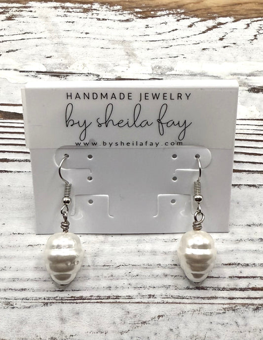 Pearl Shell Teardrop Earrings