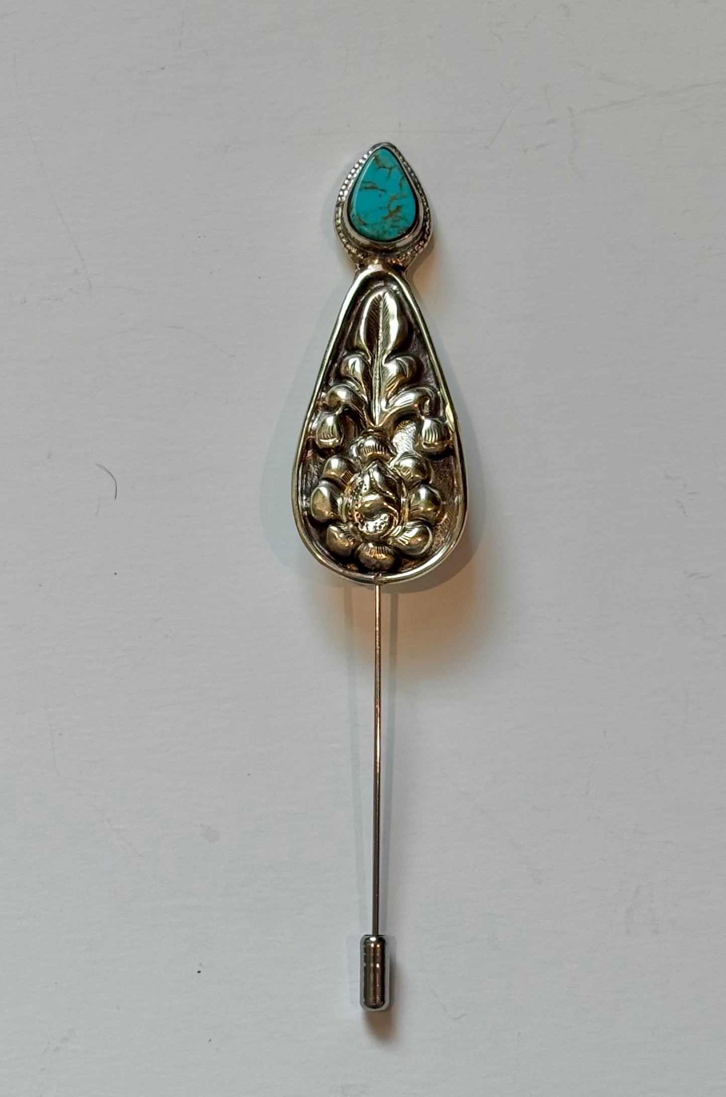 Silver & Turquoise Arrow Hatpin