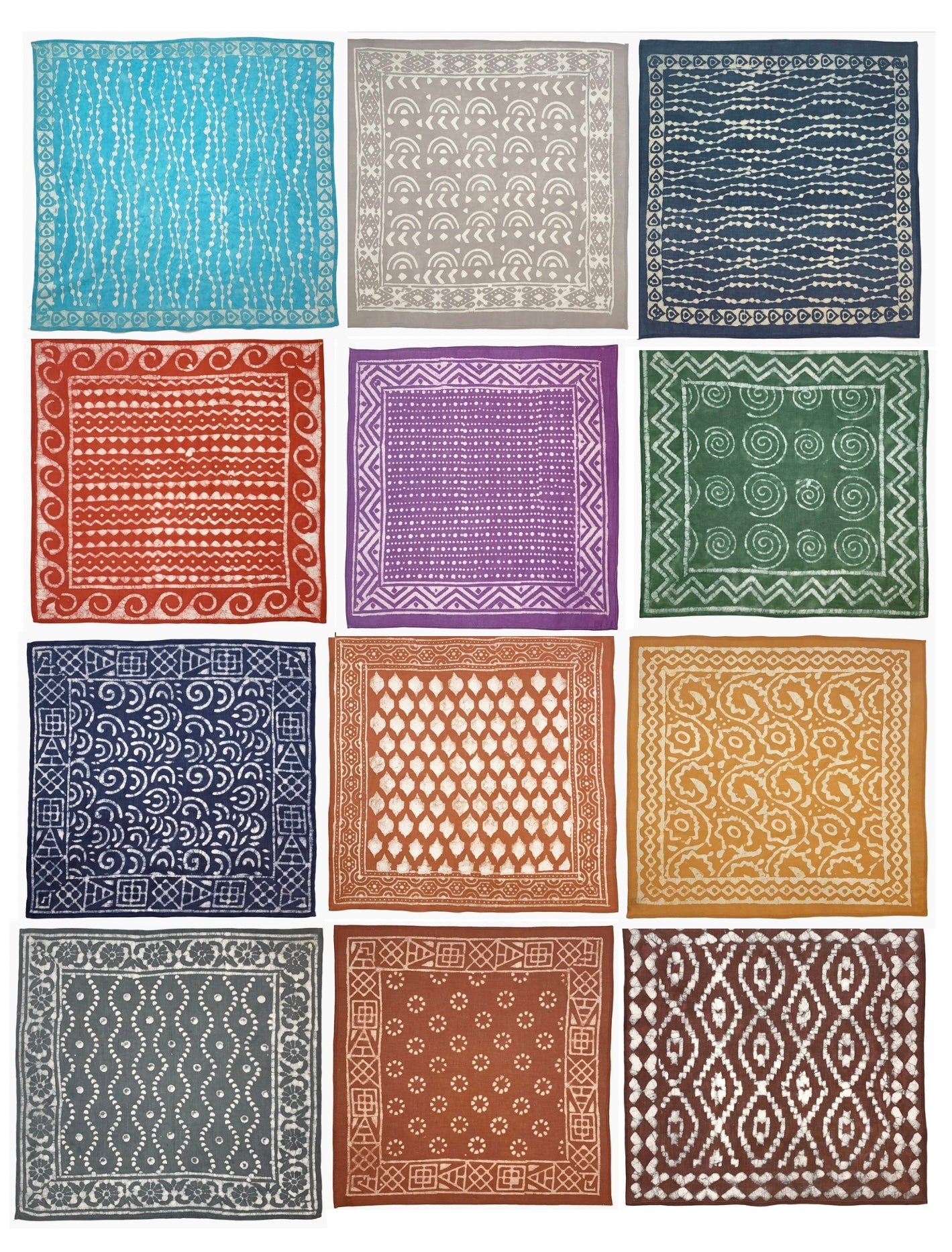 Block Print Bandana - 21 Prints Available