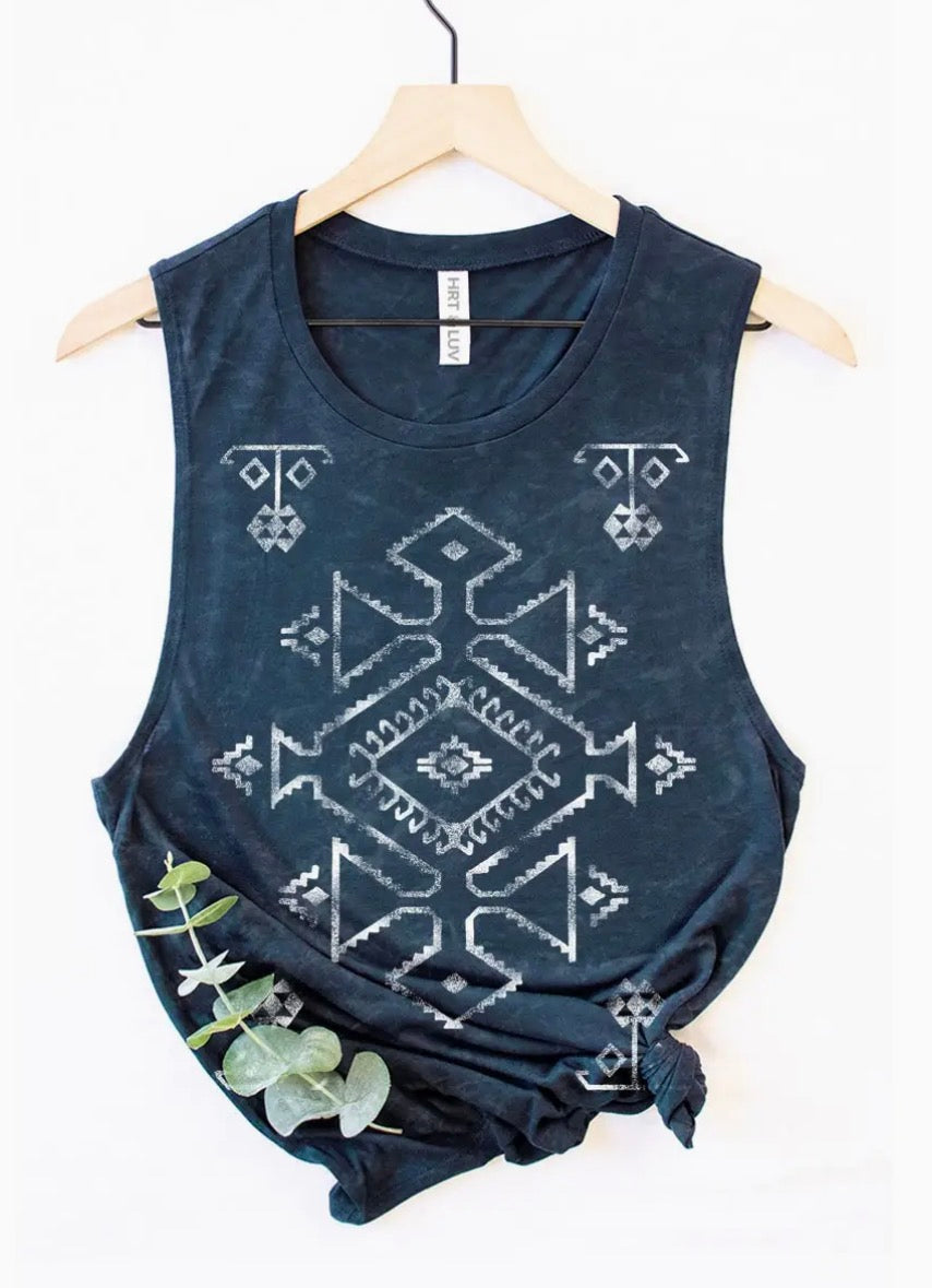 Aztek Mineral Graphic Tank Top - 2 Colors