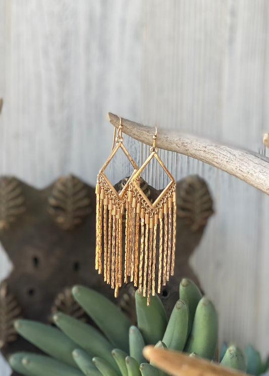 Gold Tassel Earrings