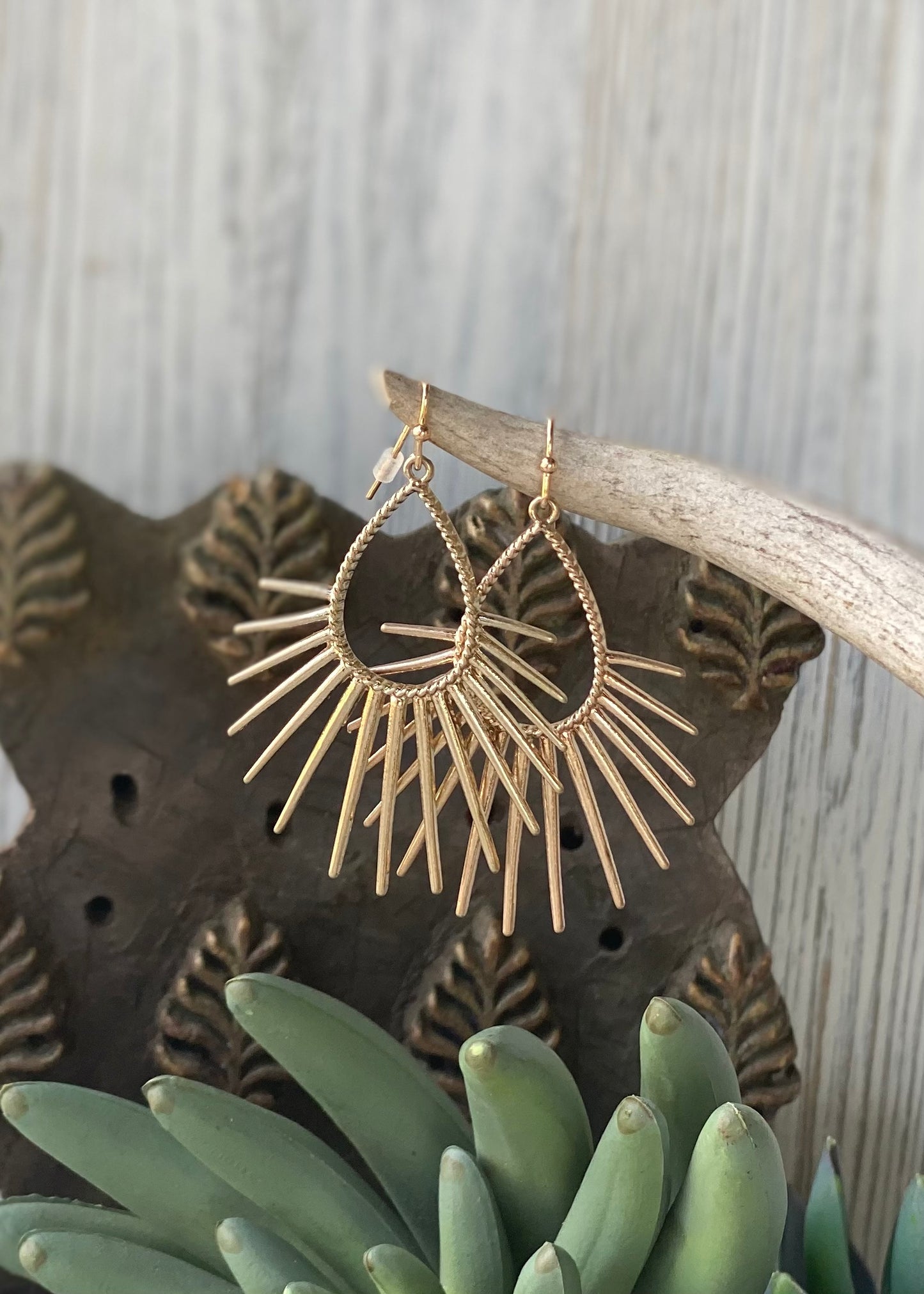 Gold Starburst Earrings