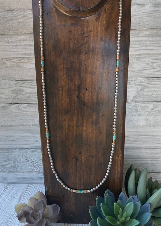 Native American Turquoise & Natural Heishi