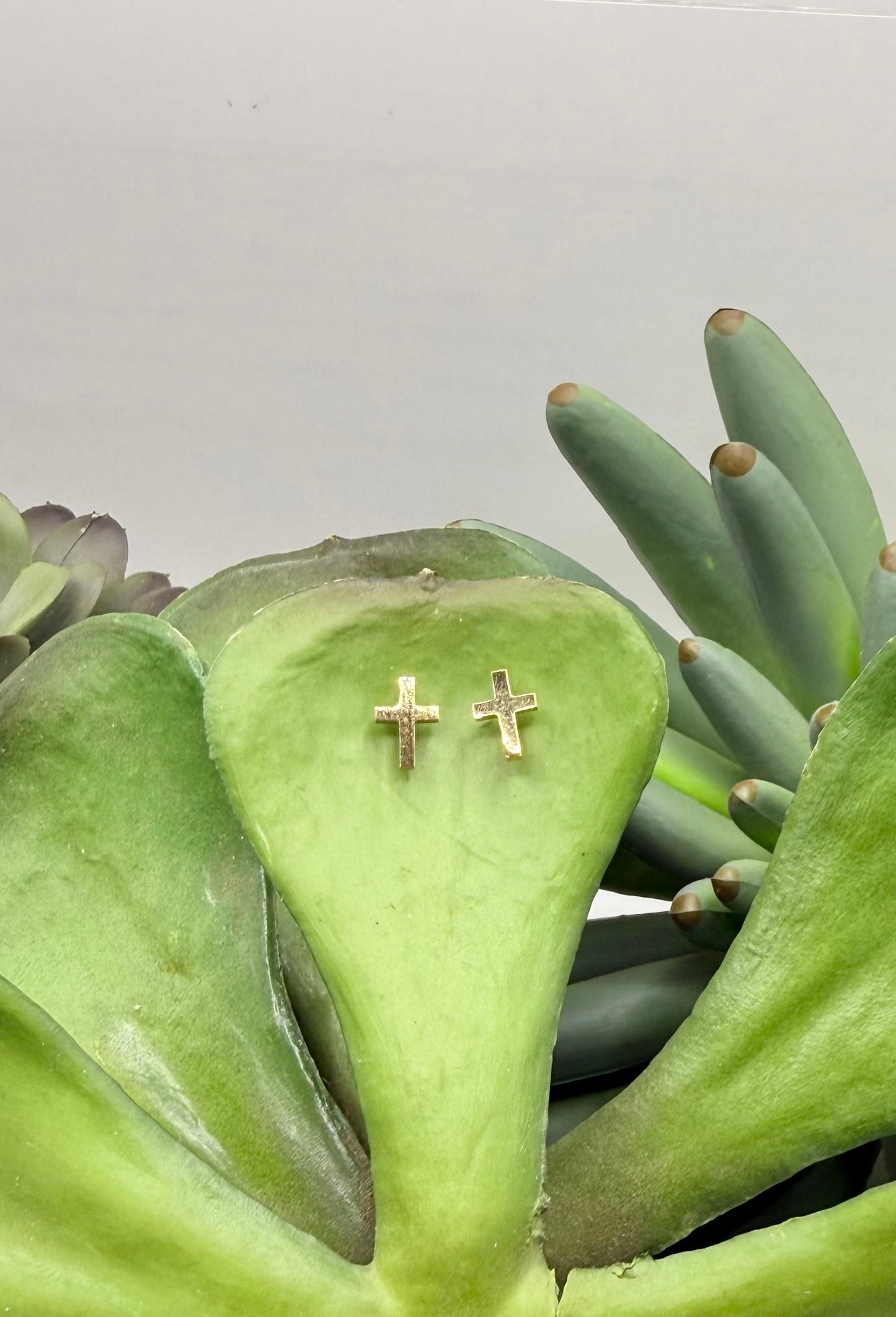 Tiny Cross Earrings