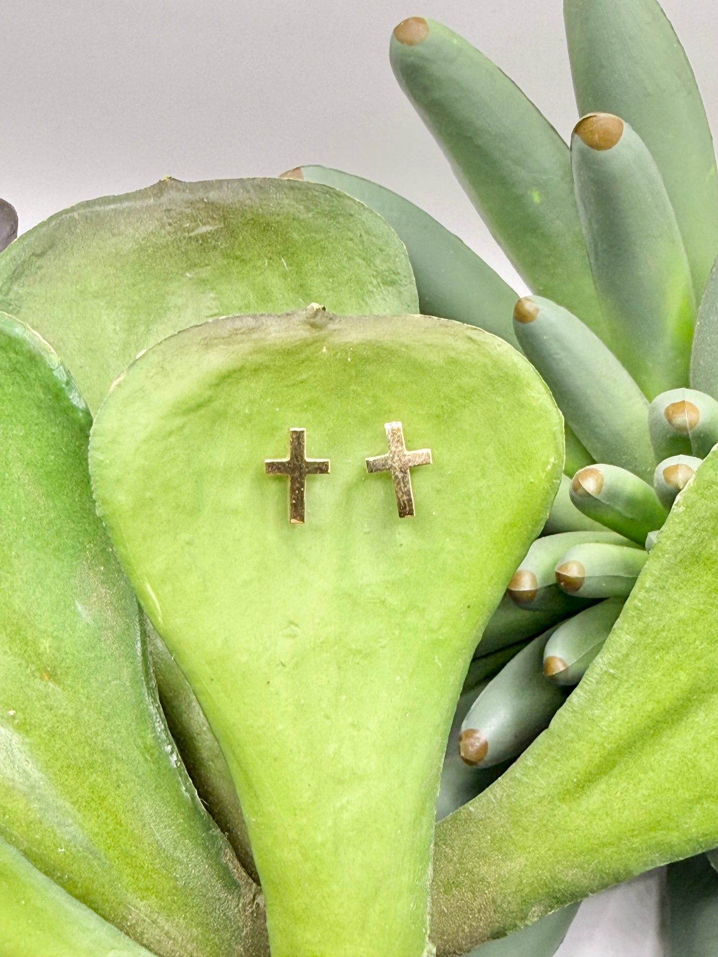 Tiny Cross Earrings