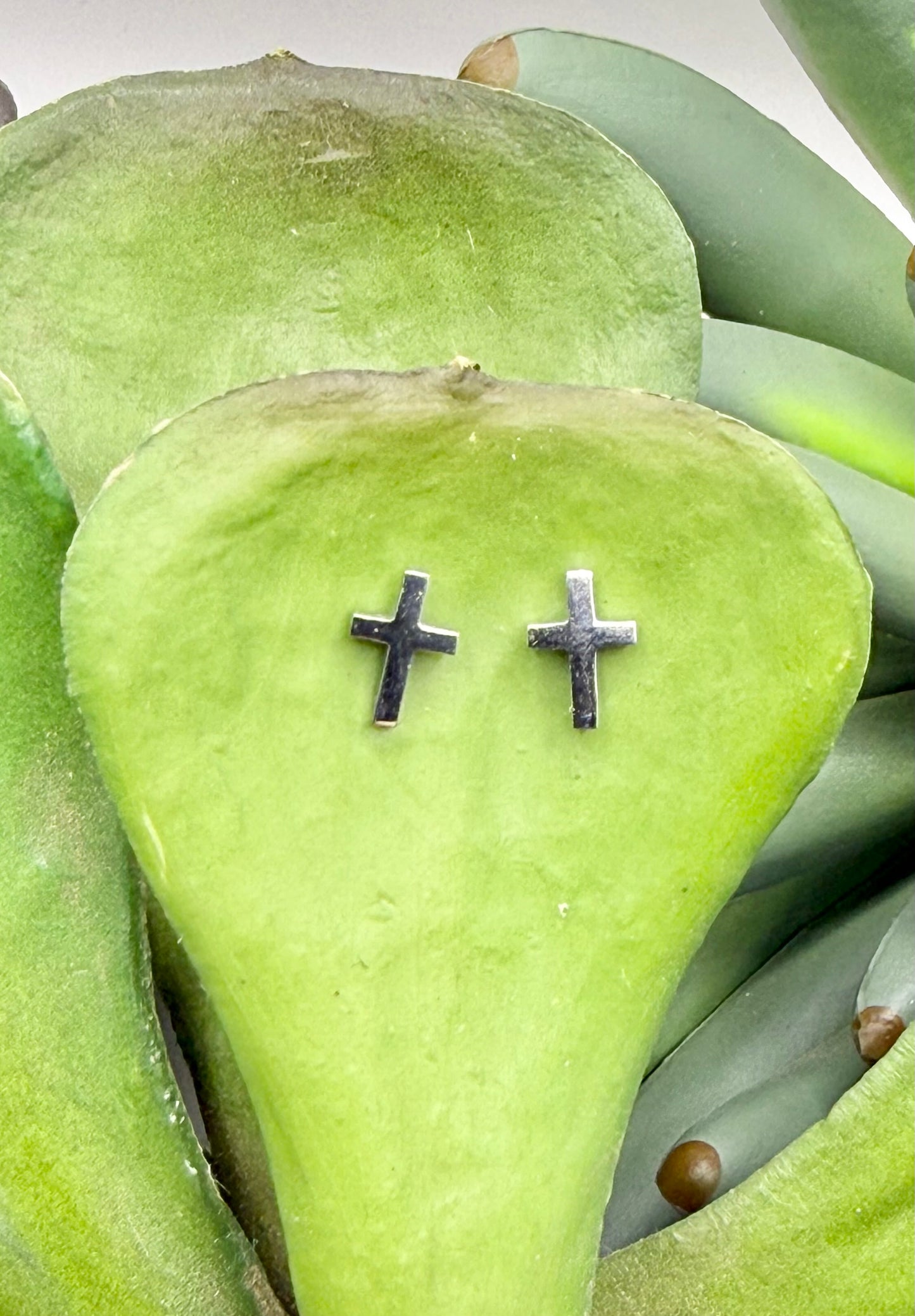 Tiny Cross Earrings