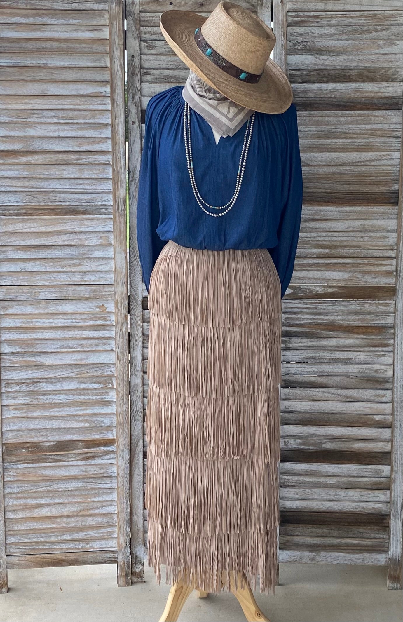 Layered Fringe Tier Skirt