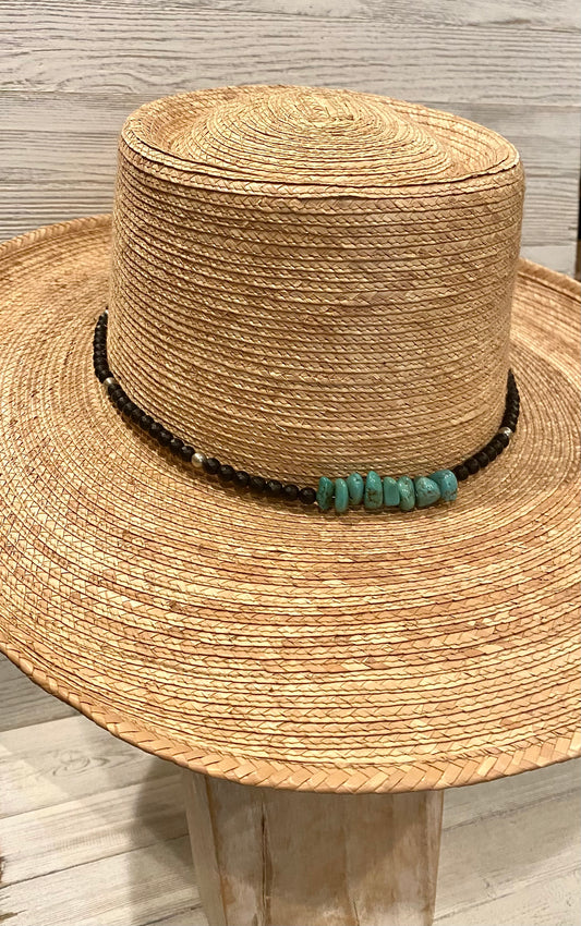 Blue Turquoise Beaded Hatband