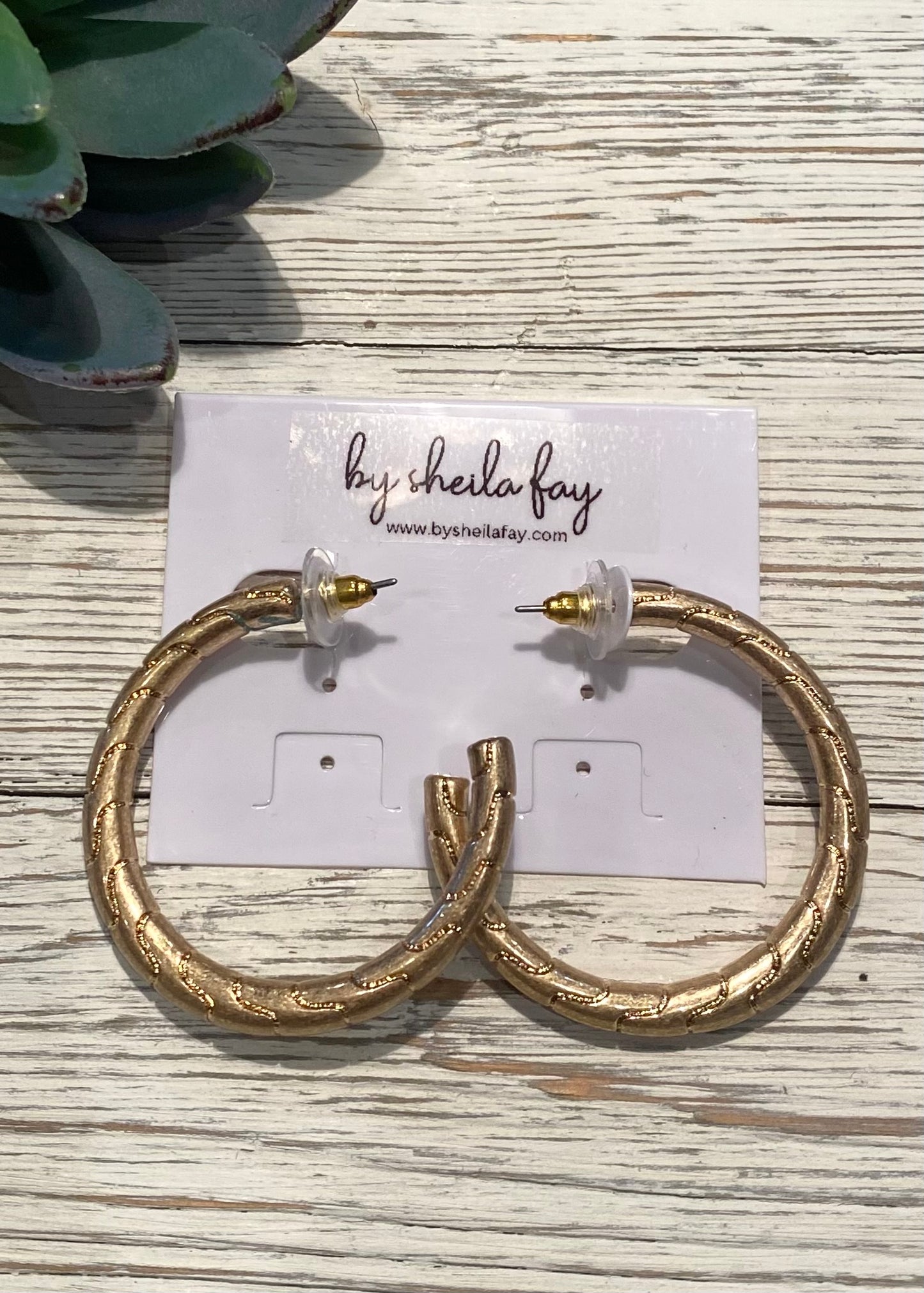 Textured Hoop Earrings