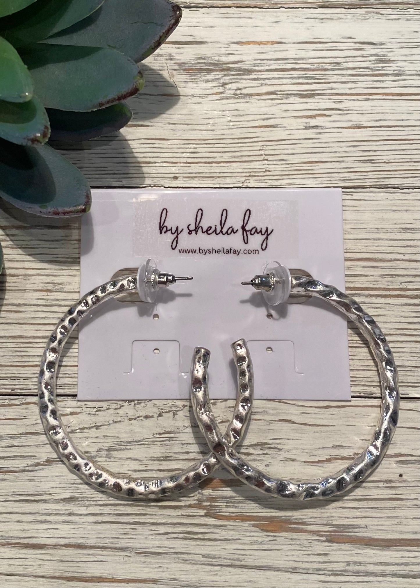 Textured Hoop Earrings